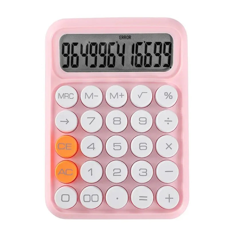 1pc Keyboard Calculator Office 12-digit Mechanical Calculator Cute Candy Color Calculator Desktop Stationery ALPENZO