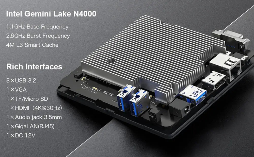 MLLSE Mini PC M2 Air Intel Gemini Lake N4000 Windows 11 6GB RAM 128GB ROM Dual-Band WiFi Bluetooth USB Mini Computer - ALPENZO