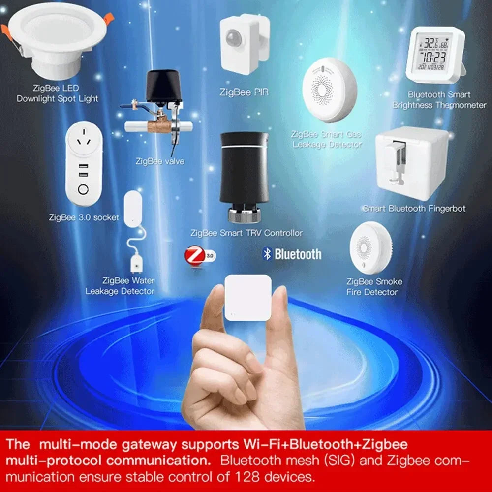 Tuya Zigbee Hub Wireless Multi Mode Gateway For Smart Home Automation for ZigBee Devices Via Smart Life - ALPENZO