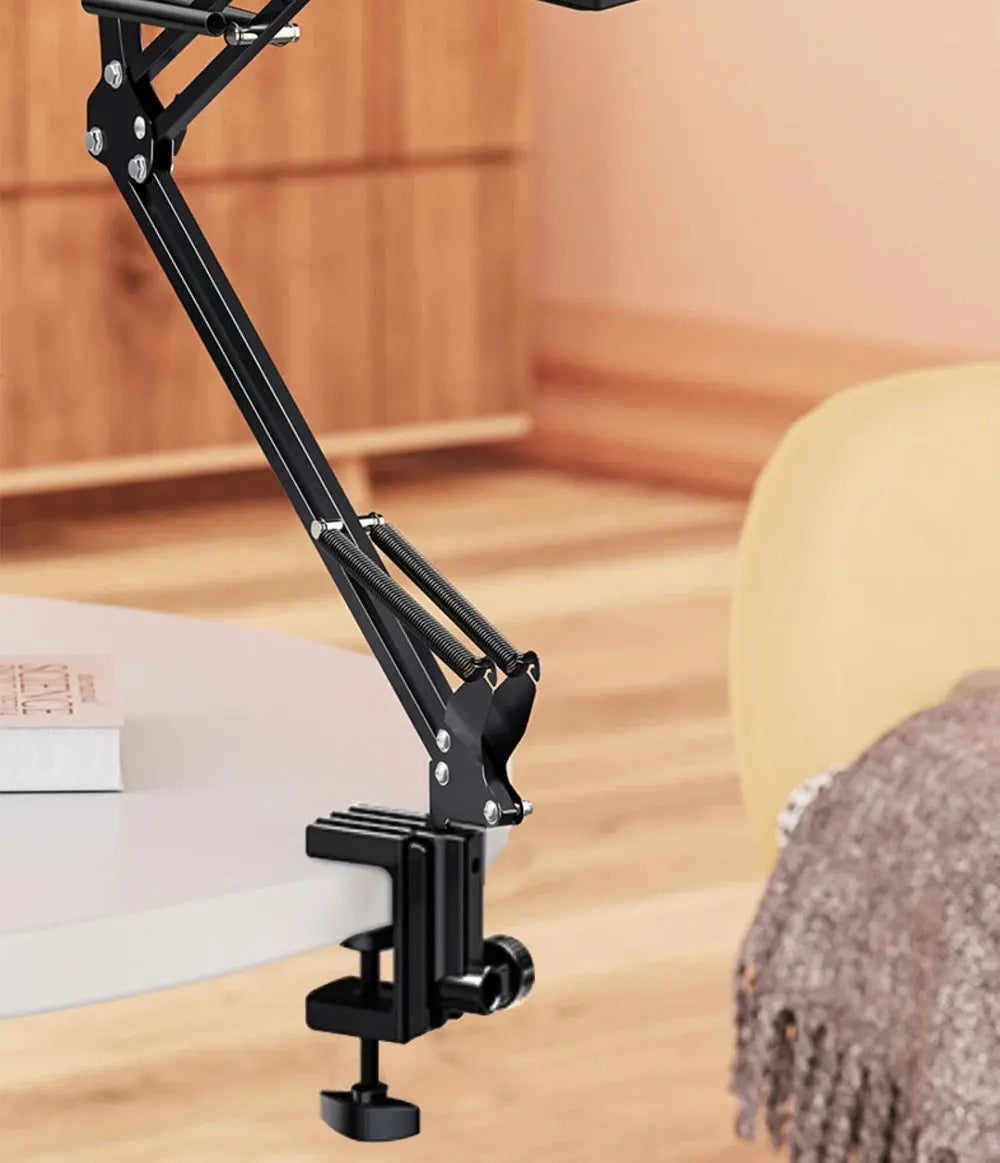 Universal Tablet Stand Clip Lazy Bracket Flexible Articulating Aluminum Arm Phone Mount Tablet Holder For All 4-11 Inch Device - ALPENZO