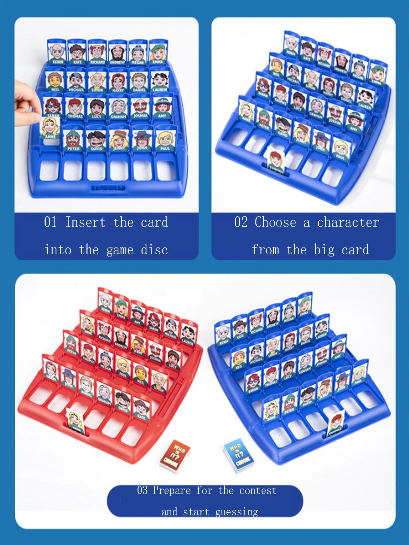 Guess Who I Am in a Table Game Guess Who the Character Is Card Board Logic Training Parent-child Interaction Intellectual ALPENZO