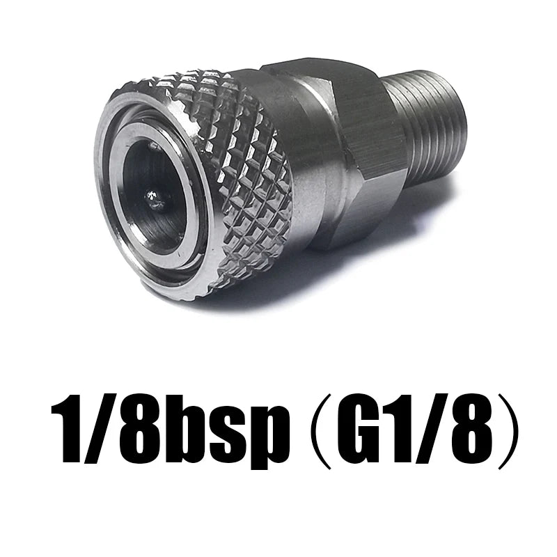 HPA Air Quick Disconnect Male Female Adaptor 8mm Fill Nipple High Pressure 1/8NPT 1/8BSP M10*1 M8*1 Stainless Steel