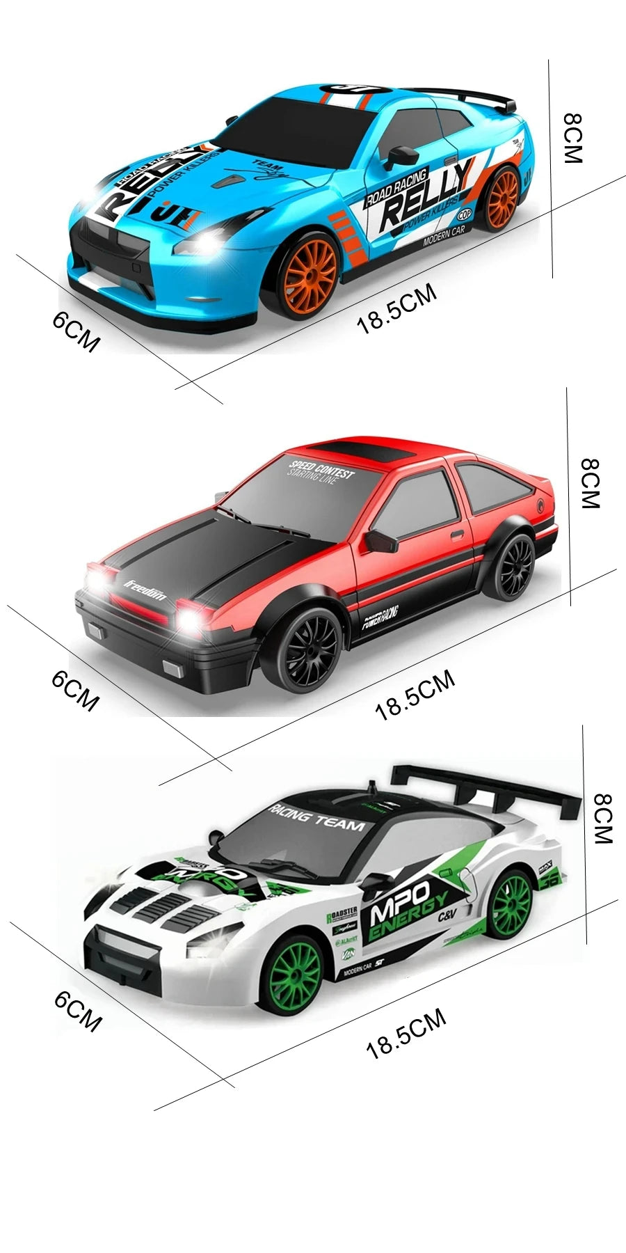 2.4G High speed Drift Rc Car 4WD Remote Control AE86 Model GTRPRO Vehicle Car RC Racing Cars Toy for Children Christmas Gifts ALPENZO