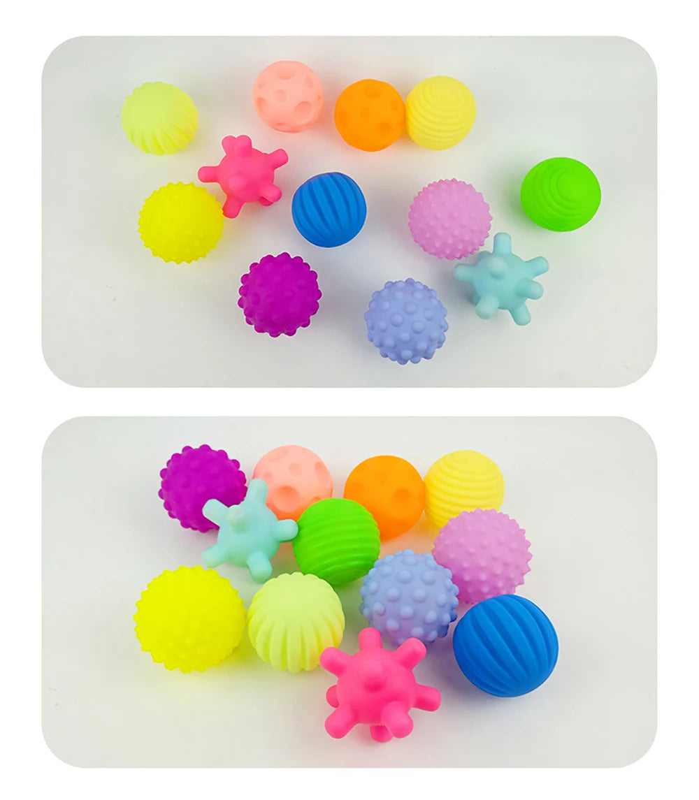 6Pcs Textured Multi Ball Set Develop Tactile Senses Toy Baby Touch Hand Ball Toys Training Ball Massage Soft Balls Kids Gifts ALPENZO