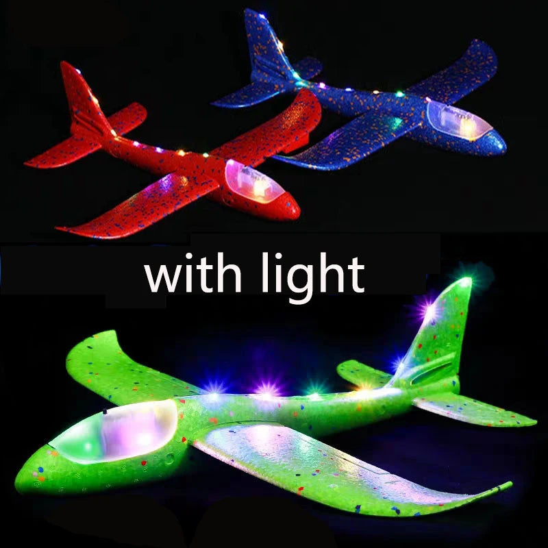 Large Foam Plane Glider Hand Throw Airplane Inertial EPP Bubble Planes Outdoor Launch Kids Toys for Children Boys Gift ALPENZO
