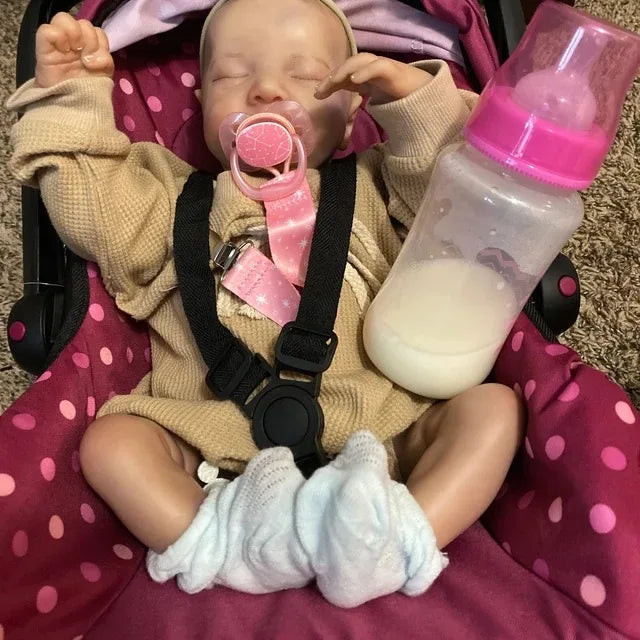 17inch Levi Reborn Baby Doll Already Painted Finished Sleeping Newborn Baby Size 3D Skin Visible Veins Collectible Art Doll ALPENZO