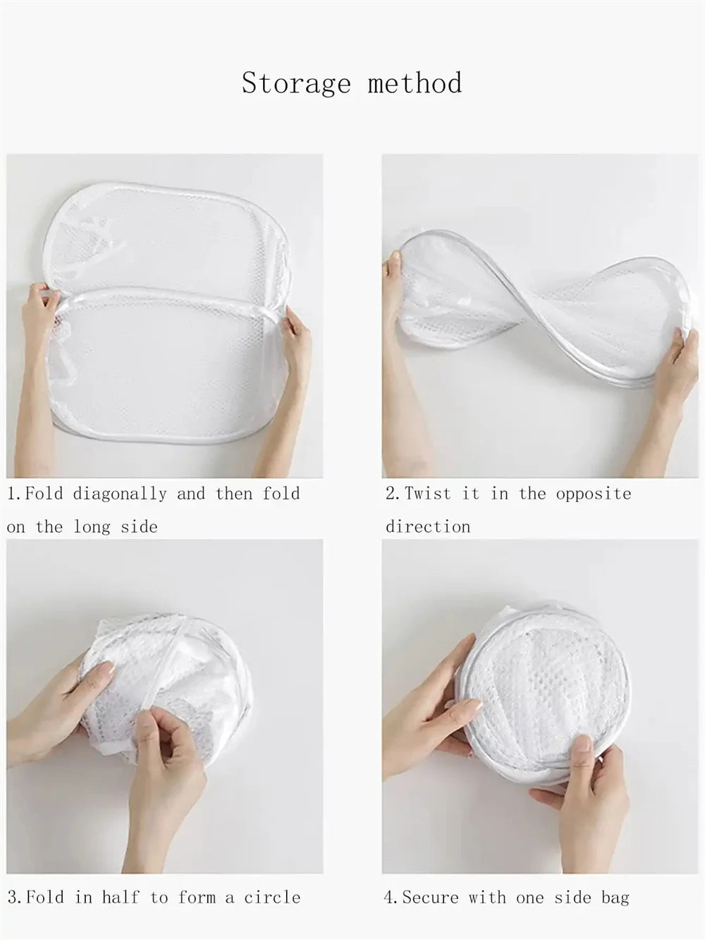 Folding Dirty Laundry Sorting Basket Washing Frame Bathroom Cloth Mesh Storage Bag Frame Bucket Laundry Organizers Storage Pouch - ALPENZO