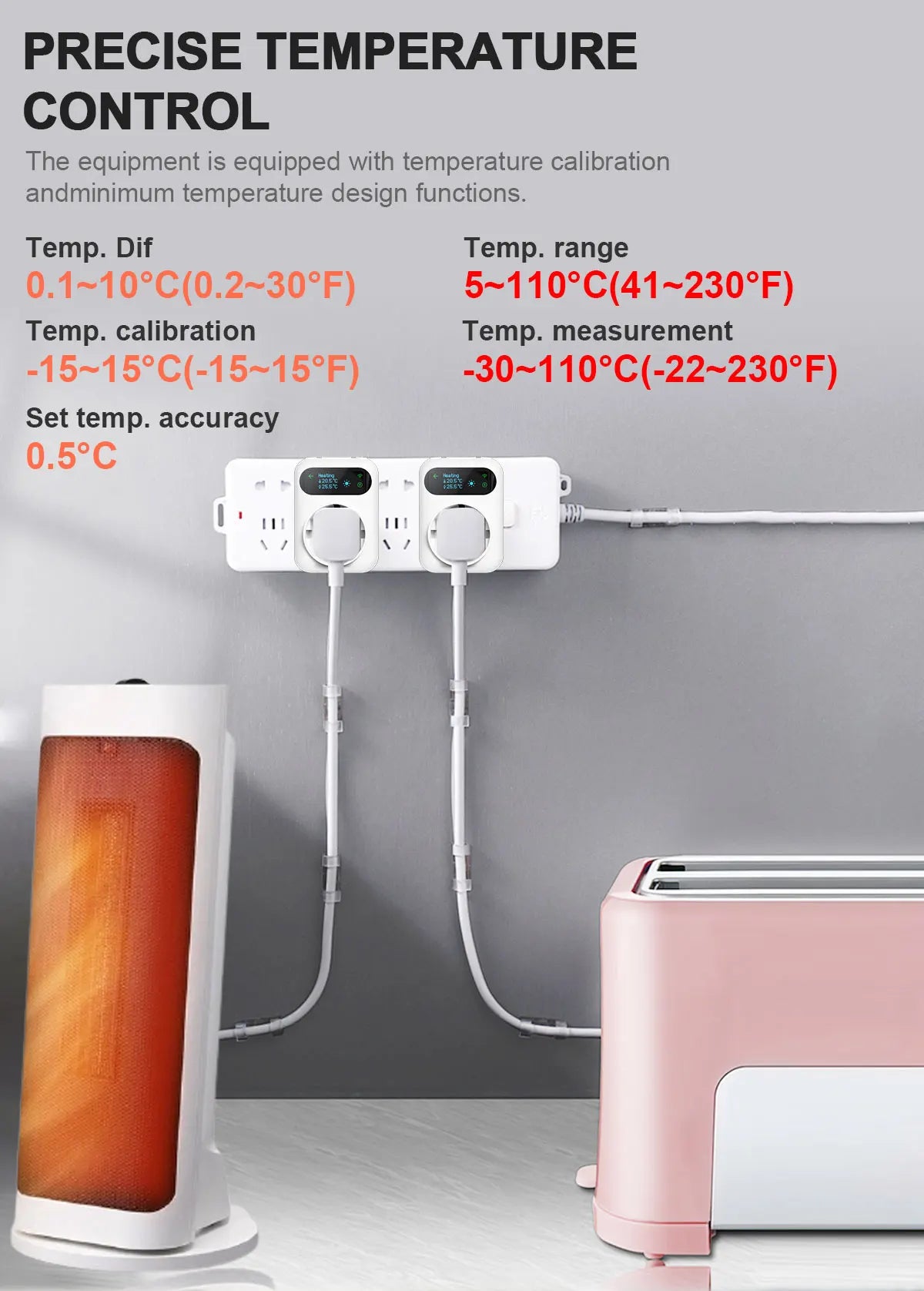 Tuya WIFI Digital Thermostat Socket 16A Outlet Plug Remote Temperature Controller Timer Switch Cooling Heating 3M NTC Sensor - ALPENZO