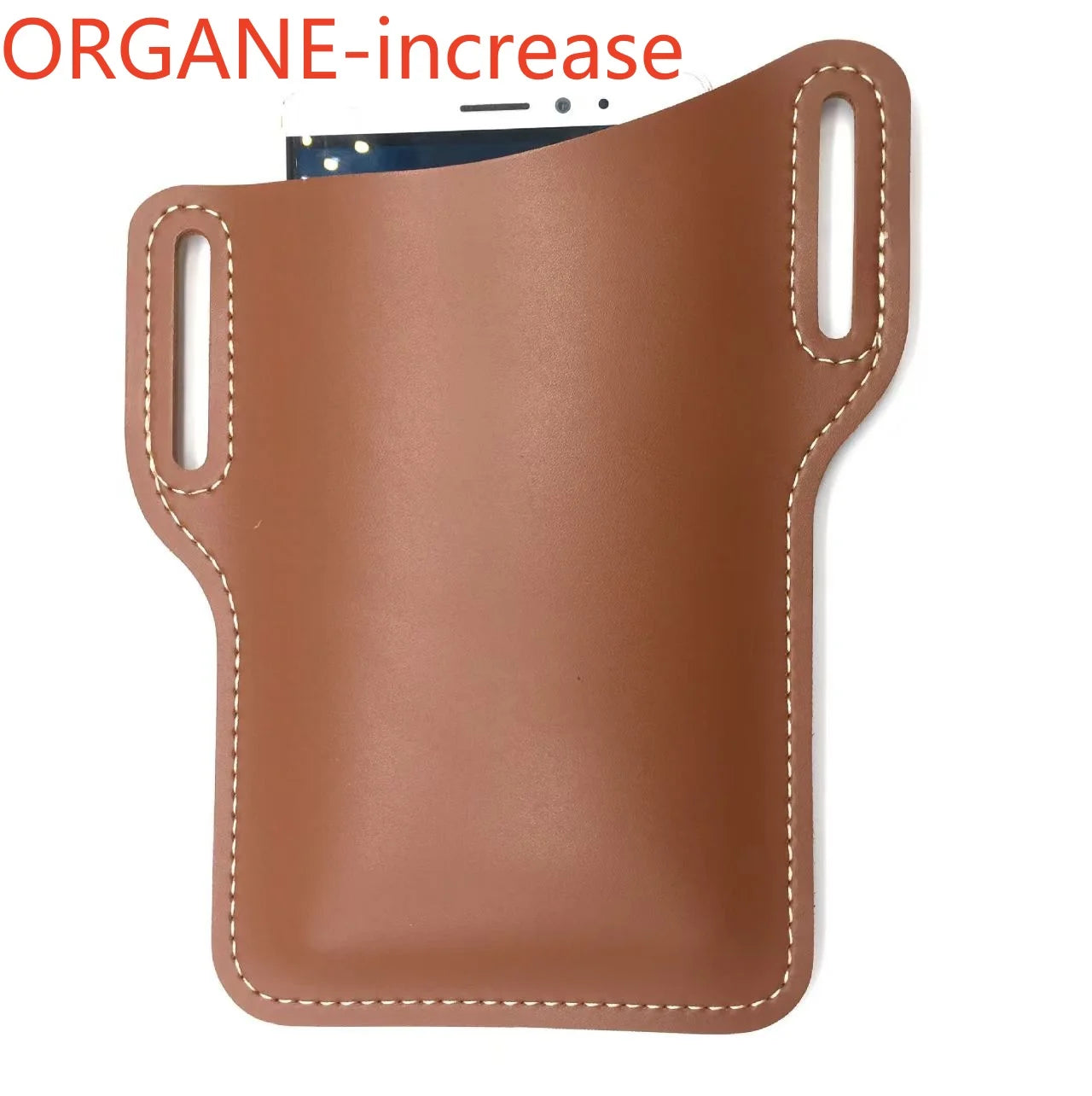 Outdoor storage Retro Horse Leather Phone Waist Bag Wearing Belt Men's Hanging Waist Bag Camping Sports Work Phone Bag