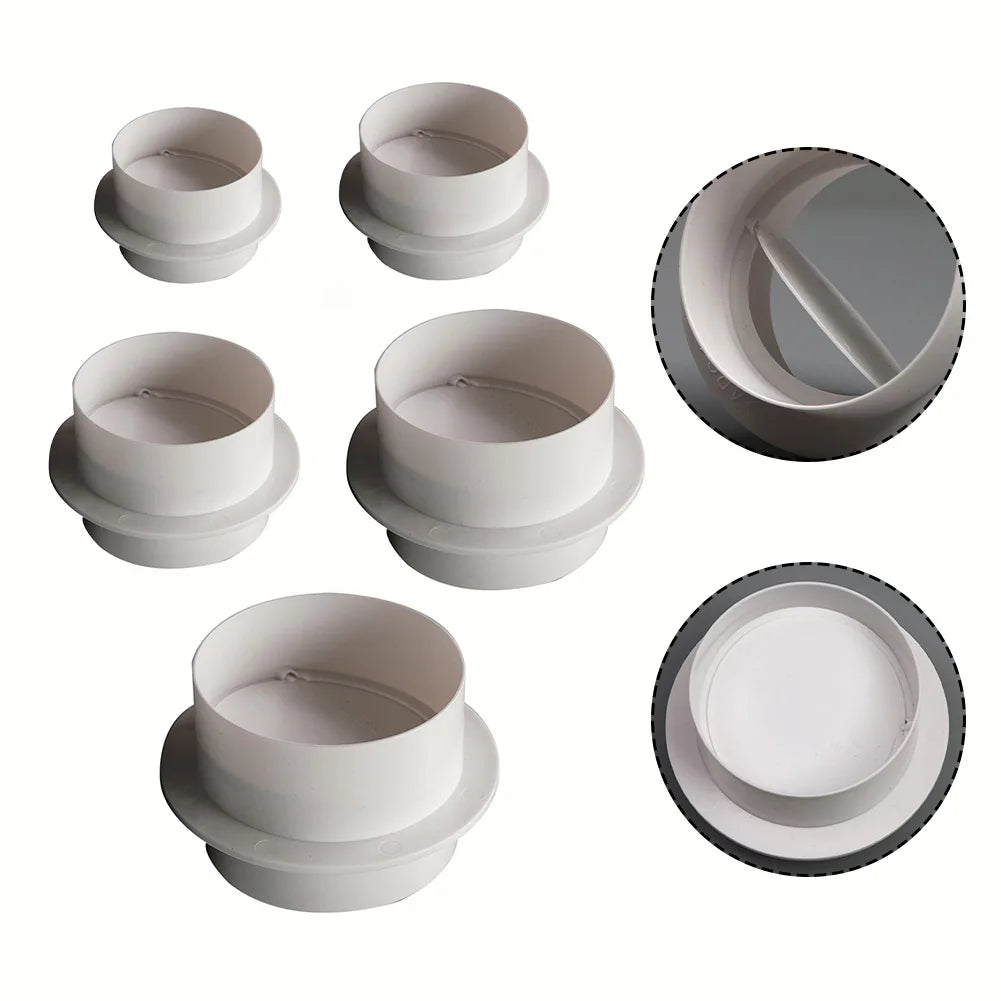 Ventilation Pipe Round Check Valve Air Duct Control Exhaust Fan Pipe Accessories Kitchen Exhaust Fan Hose Anti Odor Valve - ALPENZO