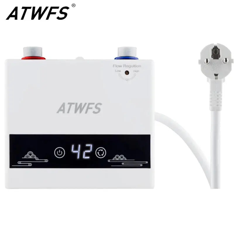 ATWFS Instant Water Heater 220V 4000W Portable Electric Heaters for Bathroom Hot Water Shower and Home Kitchen Heating - ALPENZO