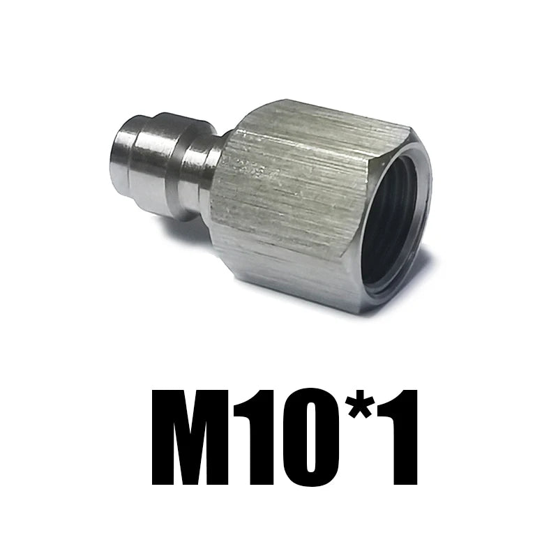 HPA Air Quick Disconnect Male Female Adaptor 8mm Fill Nipple High Pressure 1/8NPT 1/8BSP M10*1 M8*1 Stainless Steel