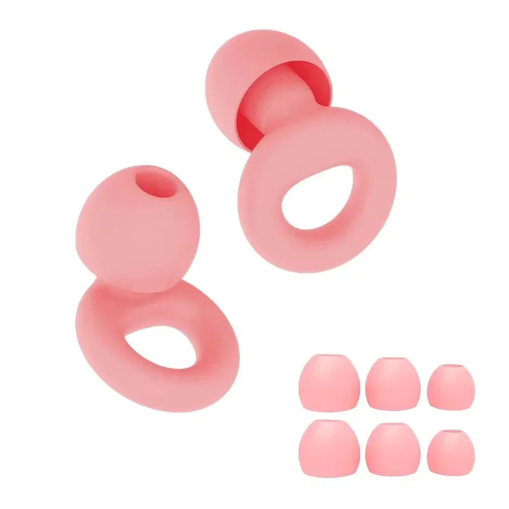 HUAK Quiet Ear Plugs for Sleep,Swim, Work– Super Soft, Reusable Hearing Protection for Noise Reduction 8 Ear Tips in XS/S/M/L