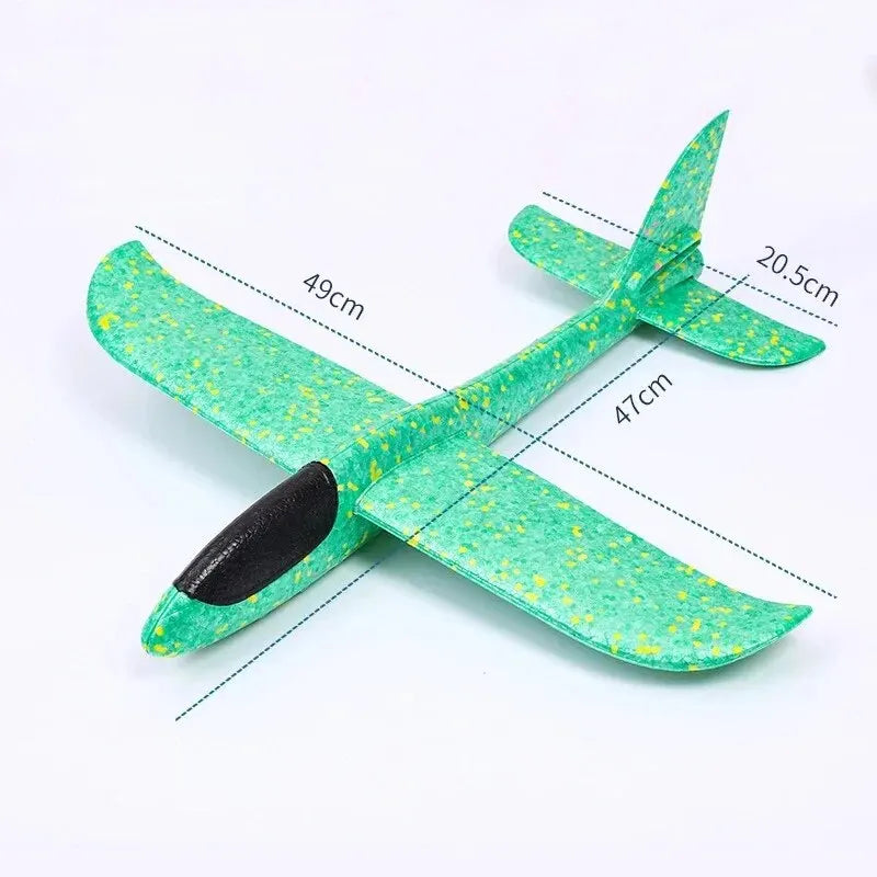 Large Foam Plane Glider Hand Throw Airplane Inertial EPP Bubble Planes Outdoor Launch Kids Toys for Children Boys Gift ALPENZO