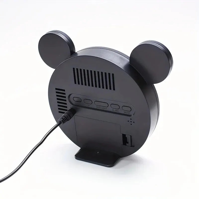 1 Set Mini Mouse Electronic Gift Clock Bedside Decoration Shipped with USB Charging Cable Snooze Digital Alarm Clock LED Clock ALPENZO