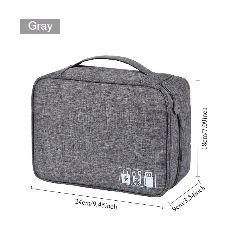 Handheld Digital Bag Multifunctional Large Capacity Moistureproof Mesh Earphone Charger Data Cable USB Travel Protective Case1PC ALPENZO
