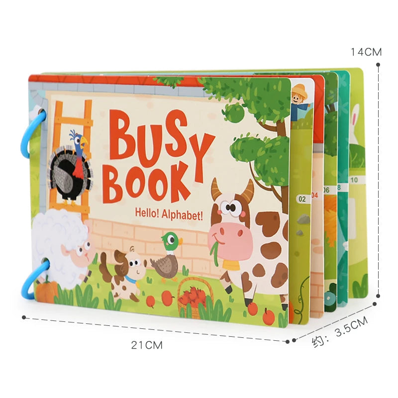 New Montessori Scene Stickers for Children DIY Hand-on Puzzle Reusable Books Cartoon Learning Cognition Toys for Kids Gift ALPENZO