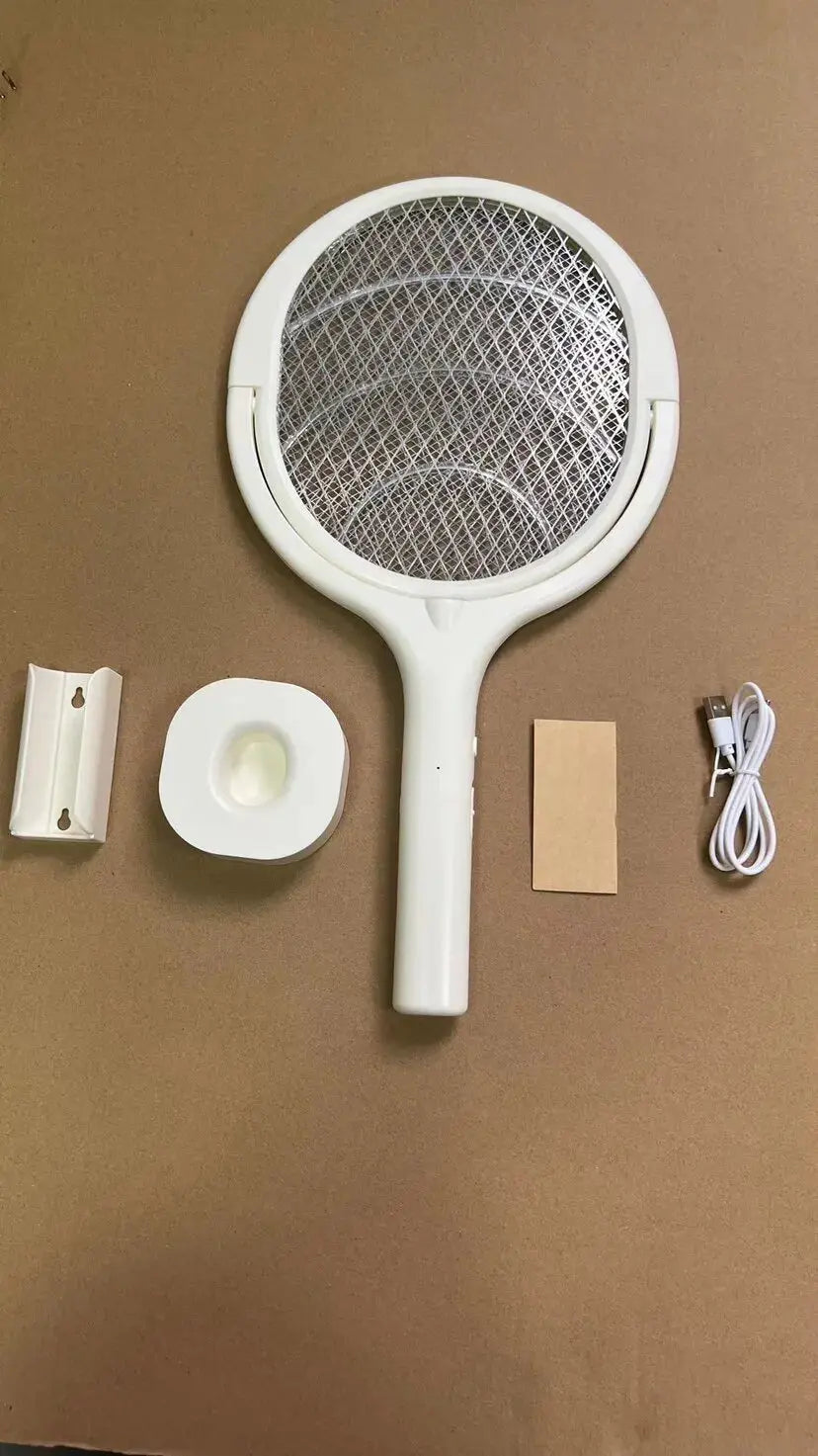 5 In 1 Fast Charging Racket Kill Fly Bug Safety Insulated Battery Powered Lamp ABS Adjustable Electric Mosquito Swatter - ALPENZO