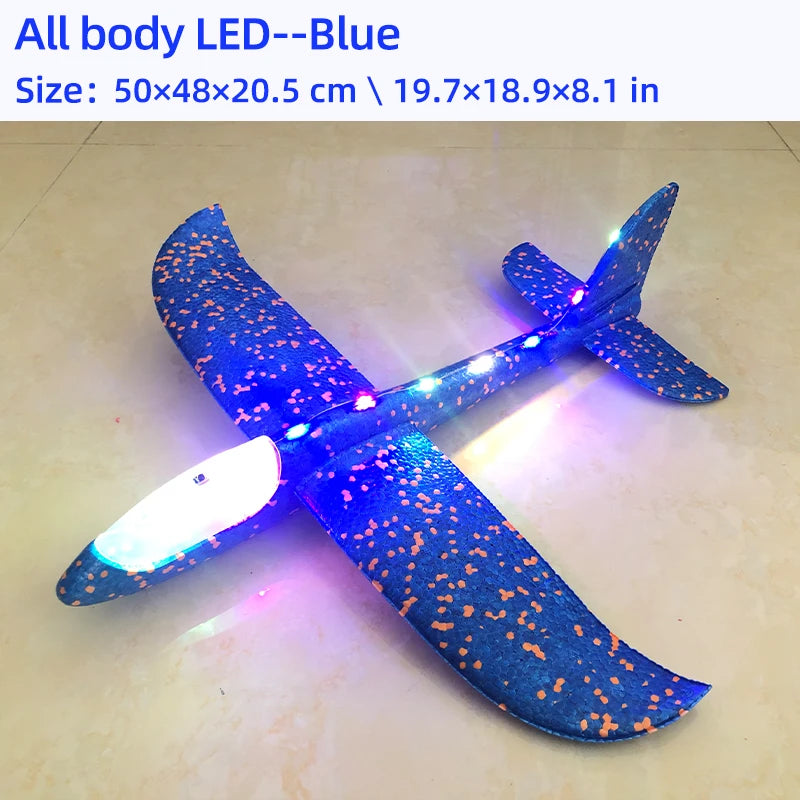 50CM Big Foam Plane Glider Hand Throw Airplane Light Inertial EPP Bubble Planes Outdoor Launch Kids Toys for Children Boys Gift ALPENZO