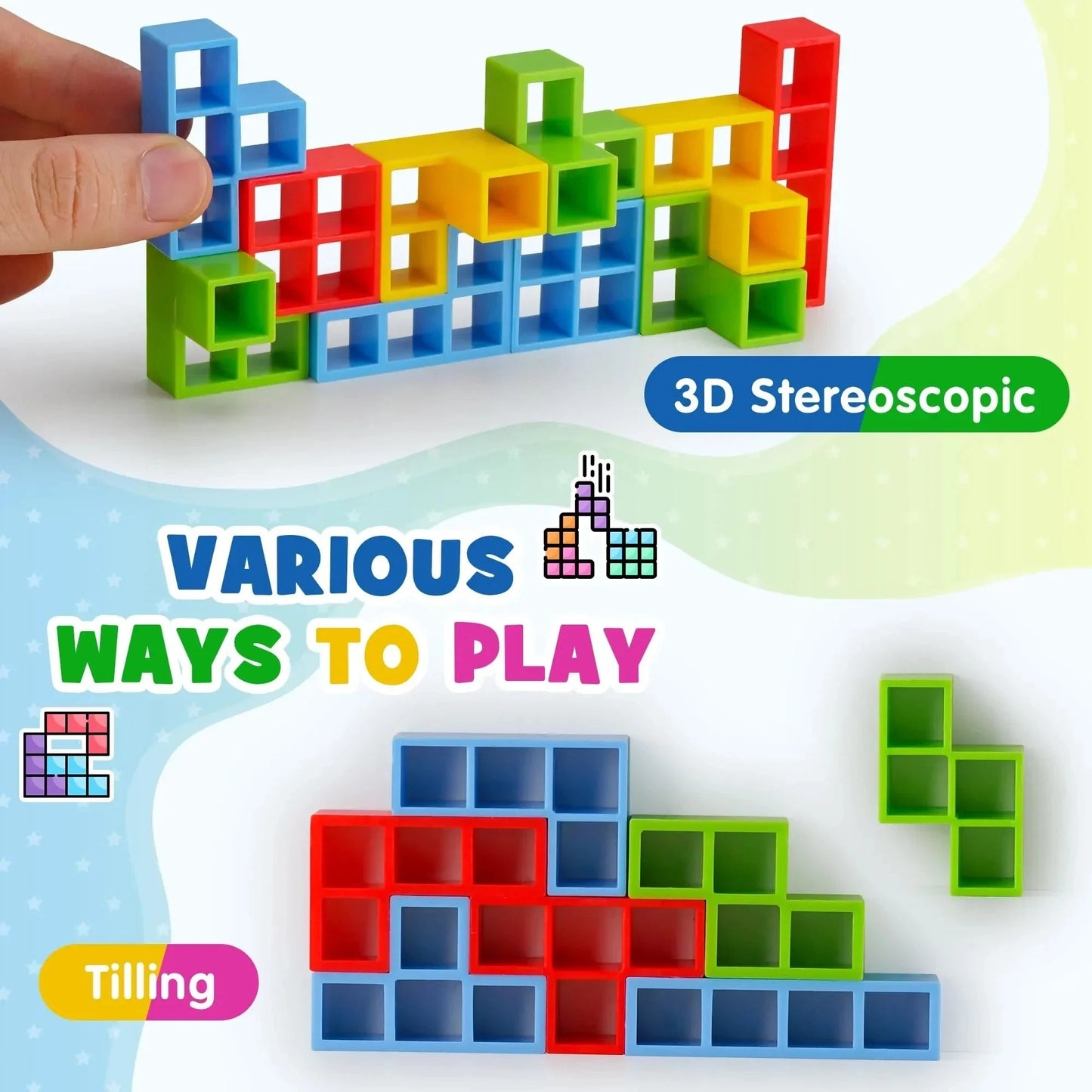 Building Block Brick Toy Balance Stacked Tetra Tower Game Swing High Russian Building Blocks Stack Kid Desktop Toy ALPENZO