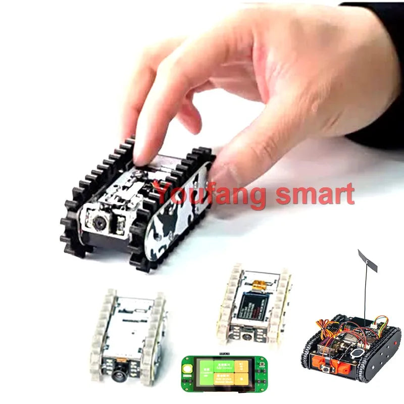 Esp32 Remote Control Tank Model Metal Chassis Tractor Crawler Balance Car Mount Truck Robot Chassis for Wifi RC Scout Robot Car ALPENZO