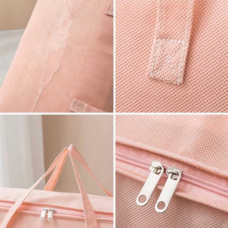 Large Capacity Clothes Storage Bag Waterproof Cabinet Wardrobe Organizer Quilt Pillow Blanket Organizer Dustproof Bedding Storag