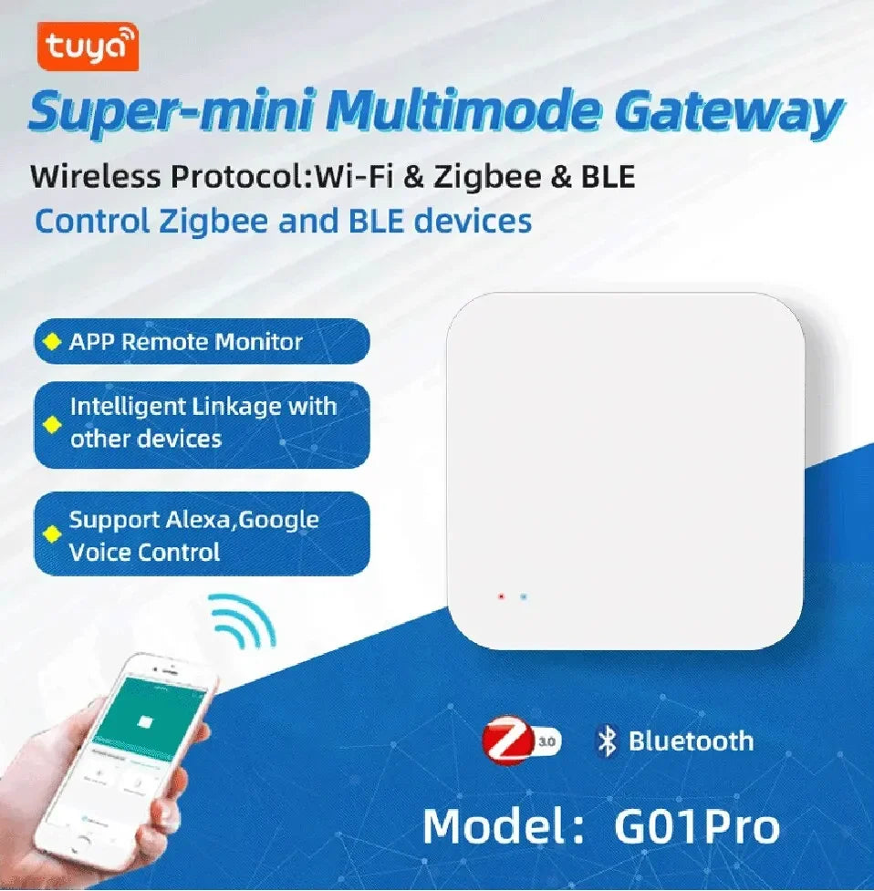 Tuya Zigbee Hub Wireless Multi Mode Gateway For Smart Home Automation for ZigBee Devices Via Smart Life - ALPENZO