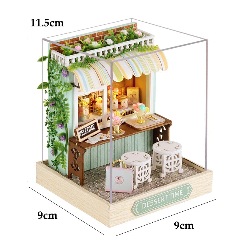 Wooden Miniature Doll House DIY Small House Kit 3D Puzzle Assemble Building Model Home Bedroom Decoration With Furniture Gifts ALPENZO