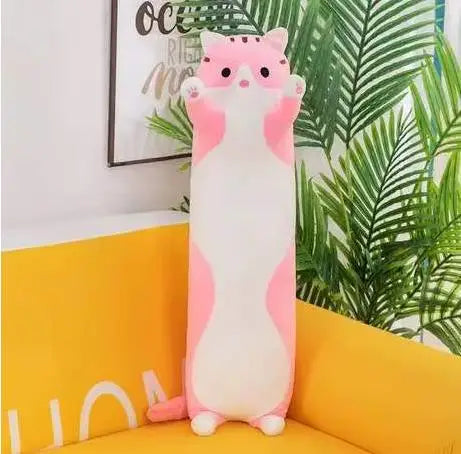 50-70cm Long Cat Plush Toys Cute Animal Cat Creative Long Soft Toys Office Break Nap Sleeping Pillow Stuffed Gift Doll For Kids ALPENZO
