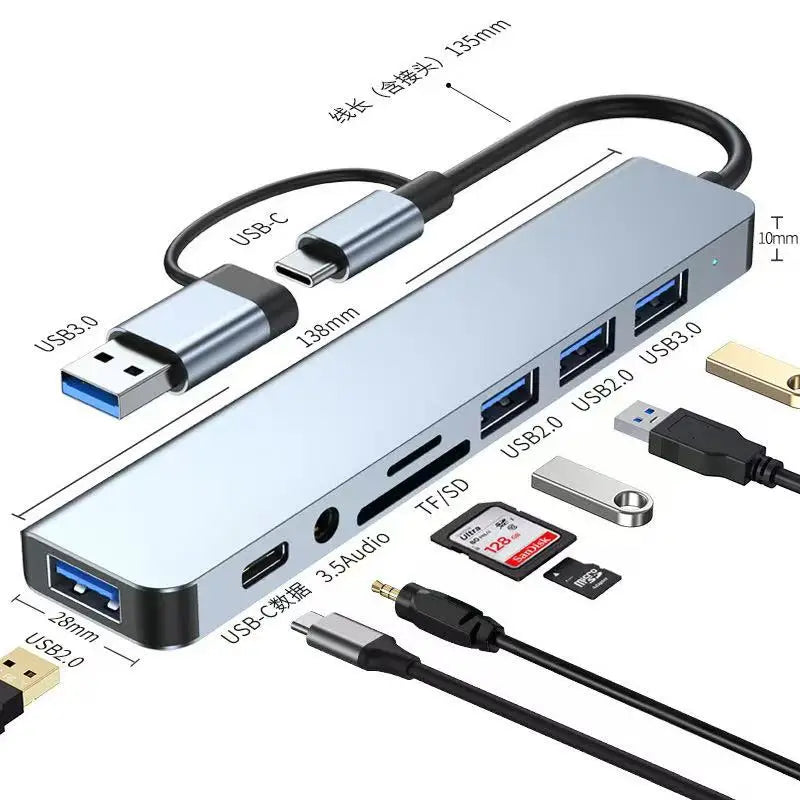 USB C HUB Type C Splitter Thunderbolt 3 Docking Station Laptop Adapter With For Macbook Air M1 iPad Pro - ALPENZO
