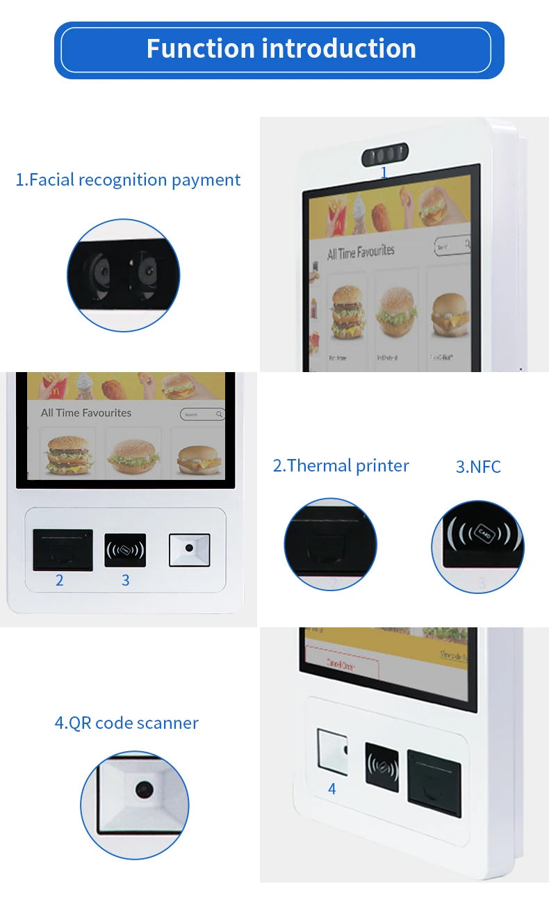 TouchWo 27 32 inch Windows/Android OS Capacitive Touch Screen Pc Touchscree Self Service Ticket/Payment/Ordering Kiosk - ALPENZO