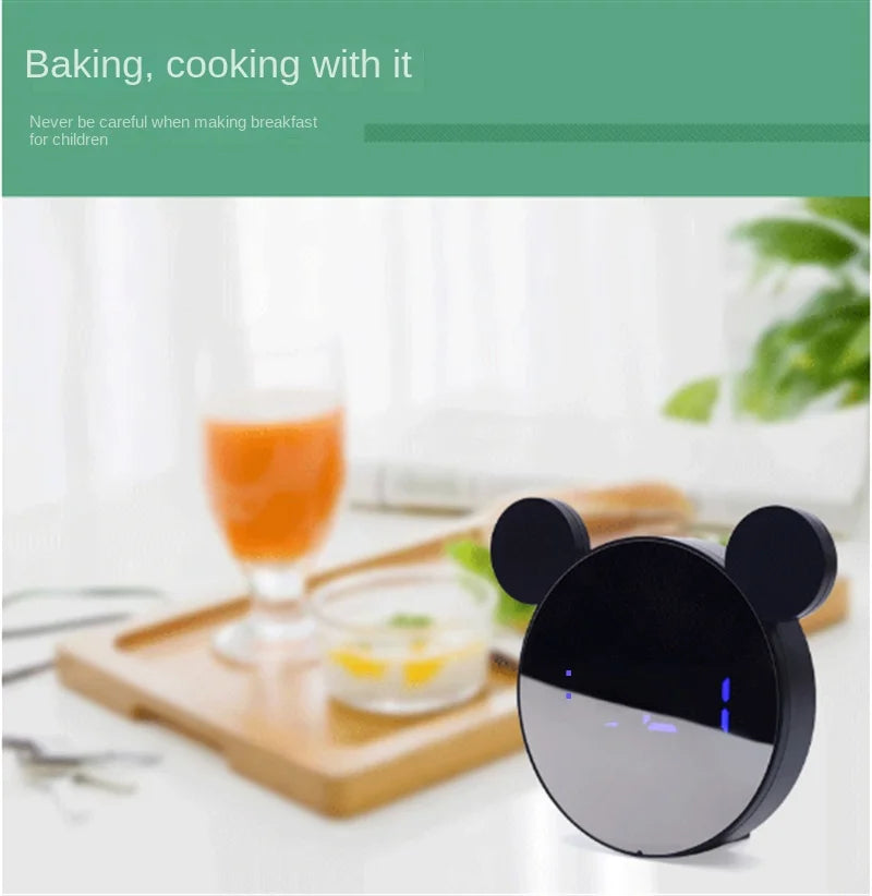 1 Set Mini Mouse Electronic Gift Clock Bedside Decoration Shipped with USB Charging Cable Snooze Digital Alarm Clock LED Clock ALPENZO