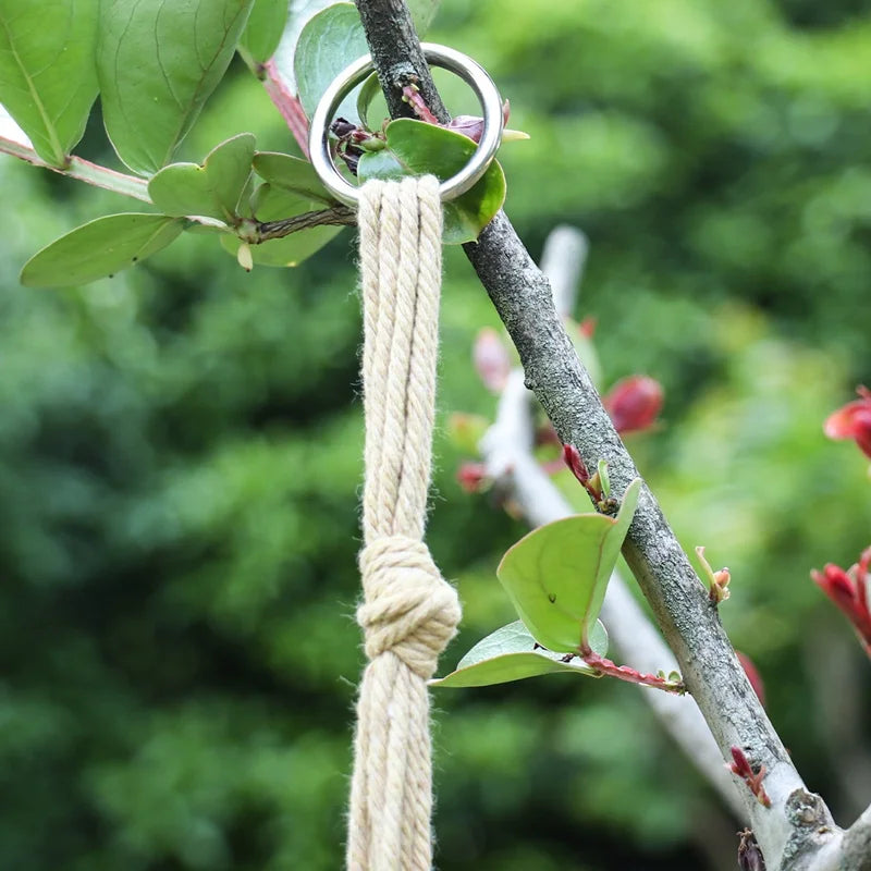 Hanging Plant Handmade Macrame Plant Hanger Flower Pot Planter Hanger Wall Decor Courtyard Garden Hanging Planter Hanging Basket - ALPENZO