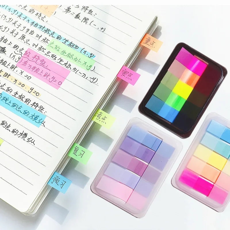 1 Box 100pcs Index Stickers Extractable Sticky Tabs Page Markers Sticky Index Tabs Writable Page Sticky Notes Transparent Color ALPENZO