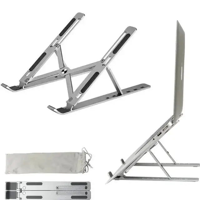 Portable Laptop Stand Aluminum Notebook Support Computer Bracket Macbook Air Pro Holder Accessories Foldable Lap Top Base For Pc - ALPENZO