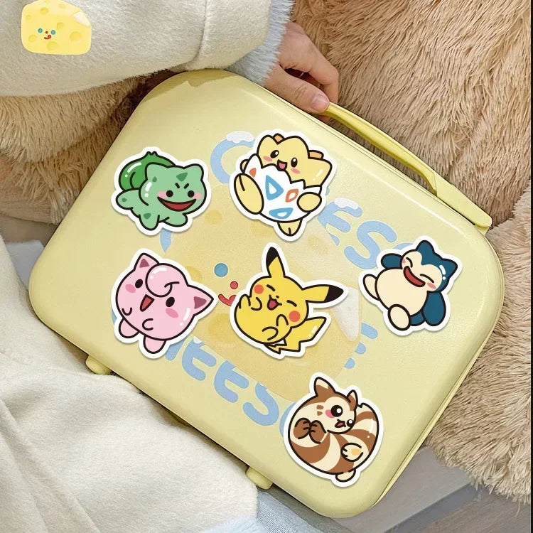 50PCS Kawaii Anime Pokemon Stickers Pikachu Decals DIY for Laptop Luggage Skateboard Phone Cartoon Kid Toy Gift Stickers ALPENZO