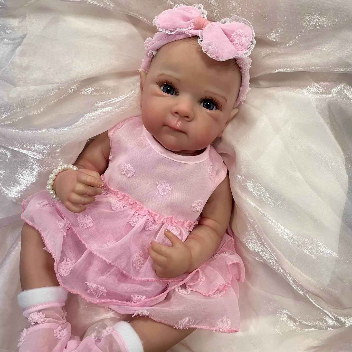 Two Options 18-19 Inch Reborn Baby Doll Girl Bettie Face Newborn Vinyl or Cloth 3D Skin Visible Veins Handmade Christmas Gift ALPENZO