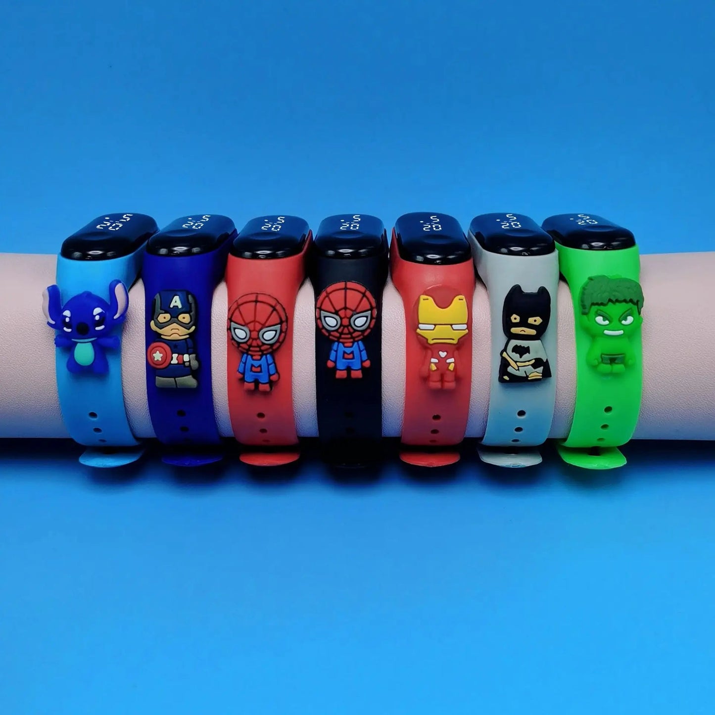 Marvel Children's Watch Cartoon Fashion Watches Electronic Digital LED Display Watches Waterproof Holiday Gift Kids Watches ALPENZO