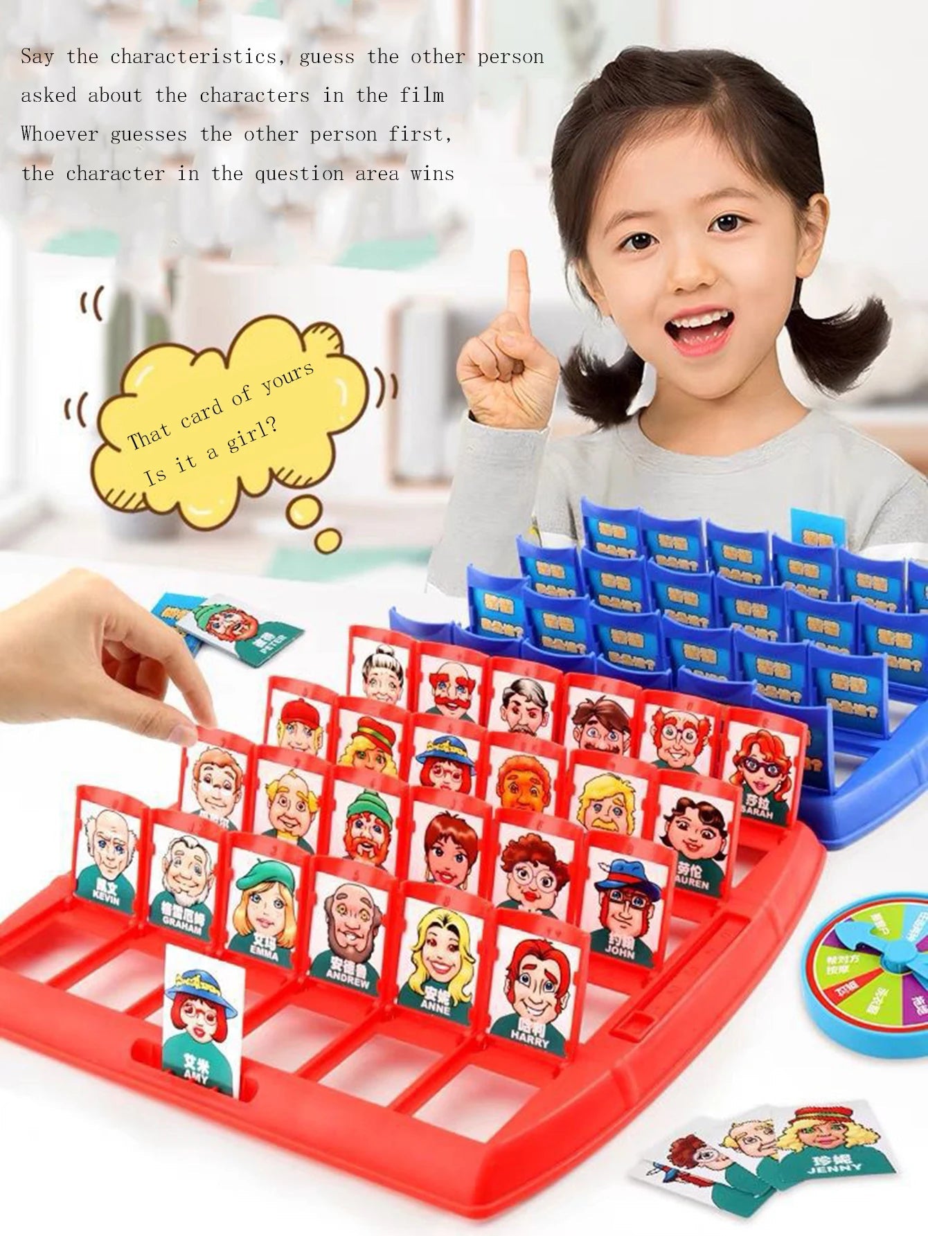 Guess Who I Am in a Table Game Guess Who the Character Is Card Board Logic Training Parent-child Interaction Intellectual ALPENZO