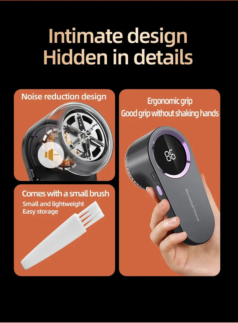 Portable Hair Ball Trimmer Home Clothes Shaving Machine Pill Removal Tool Shaver Lint Remover For Sweater USB Rechargeable - ALPENZO