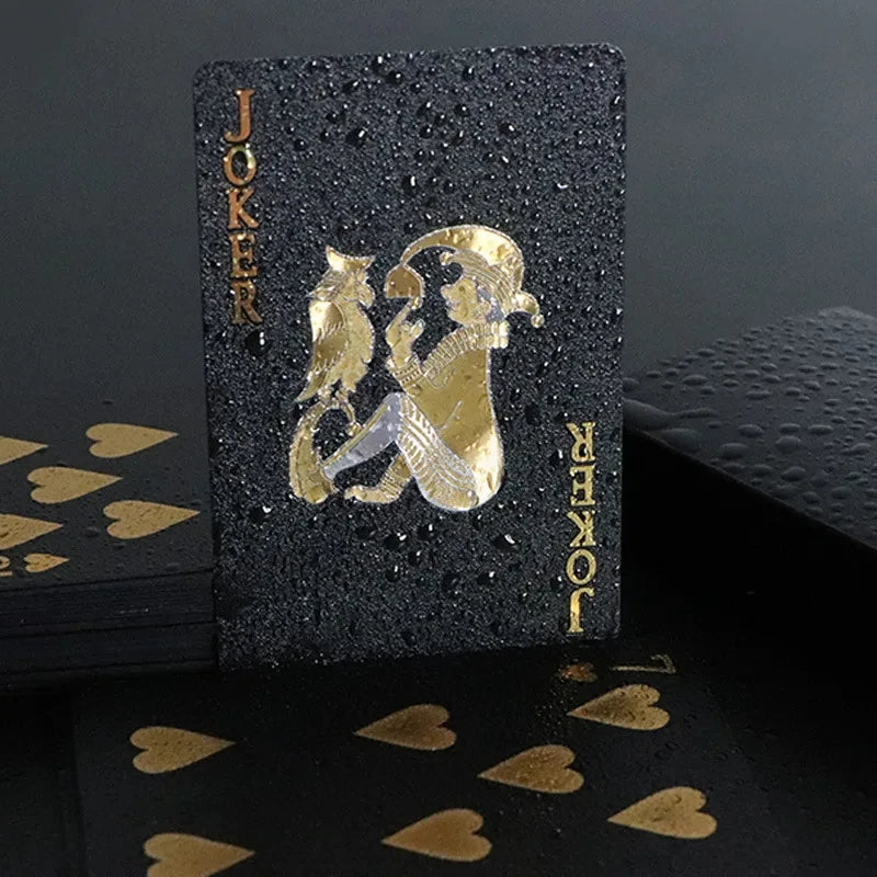 Color Black Gold Playing Card Game Card Group Waterproof Poker Suit Magic Dmagic Package Board Game Gift Collection ALPENZO