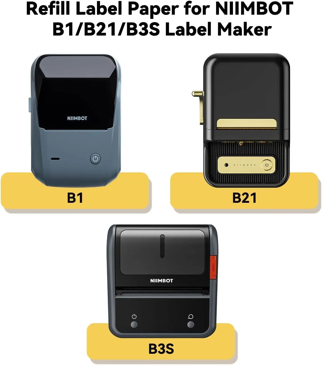 NiiMBOT B21 B1 B3S Round Label Printing Sticker Self-adhesive Thermal Waterproof Digital Number Cake Sealing Sticker Paper ALPENZO