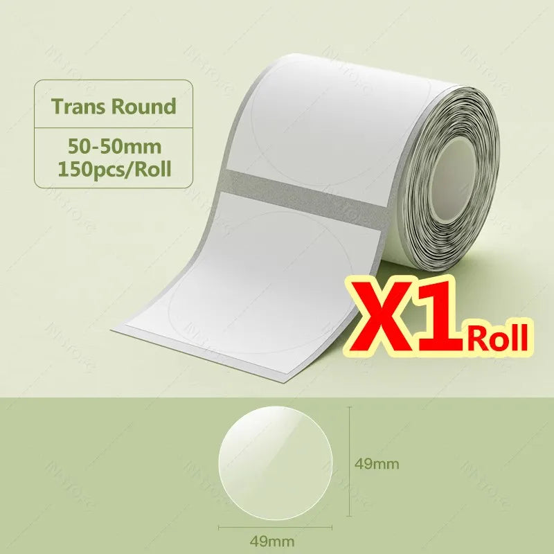 NiiMBOT B21 B1 B3S Round Label Printing Sticker Self-adhesive Thermal Waterproof Digital Number Cake Sealing Sticker Paper ALPENZO