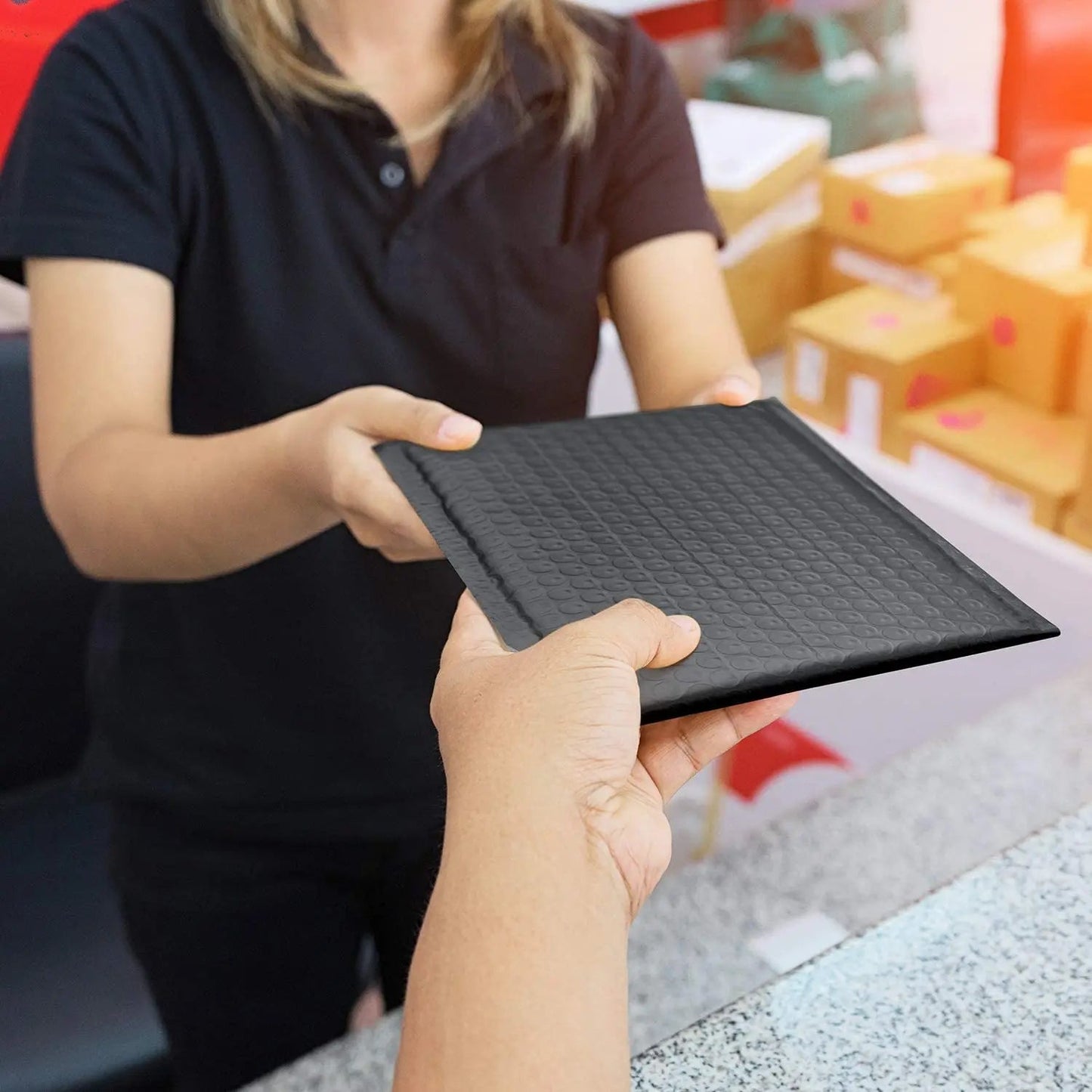 100 Pcs Black Bubble Packaging Envelope Mailing Envelopes Mailer Poly Green Envelope for Shipping Self Seal Bubble Bag Padding ALPENZO