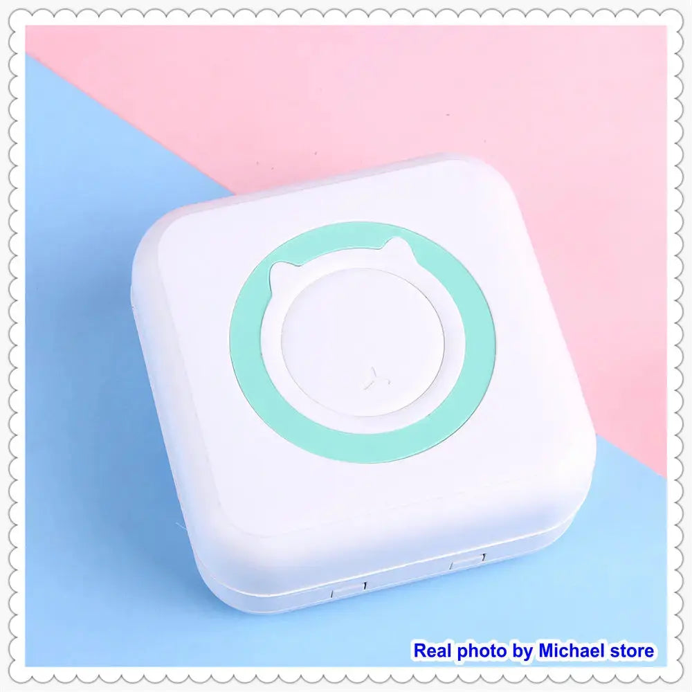 KGG Mini Portable Thermal Printer Paper Photo Pocket Thermal Printer Printing Wireless BT Connect Printers 200dpi Photo Lable - ALPENZO