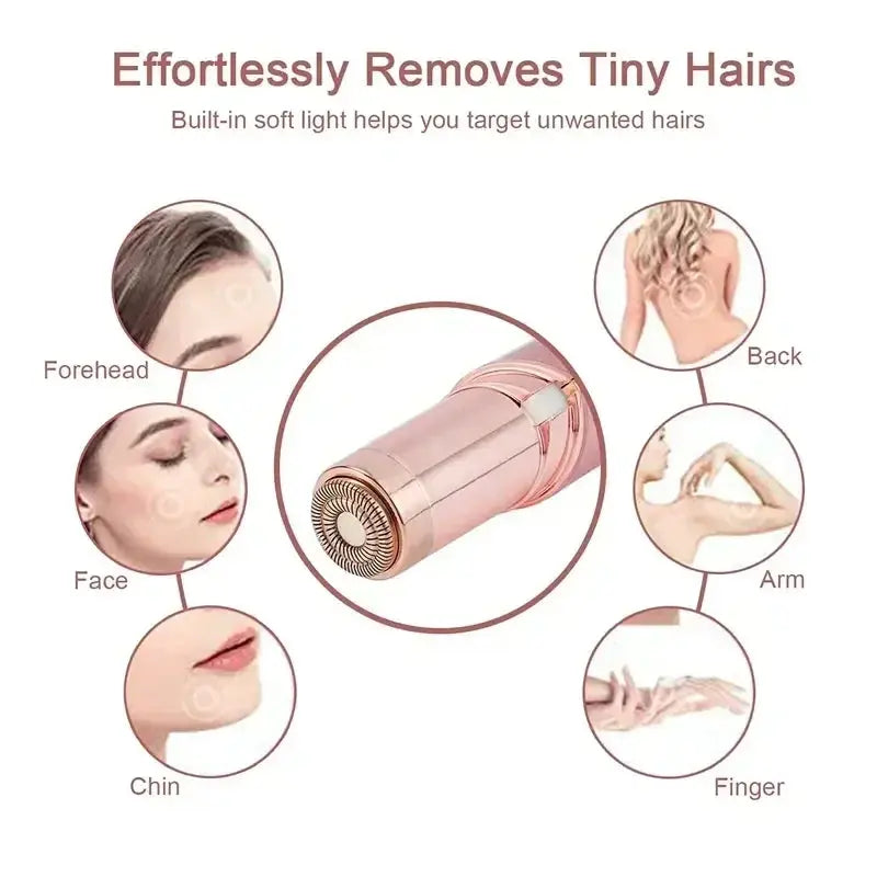 Portable Lipstick Shaped Women Electric Epilator Eyebrow Trimmer Painless Effective Facial Hair Removal Shaver Small Epilator - ALPENZO