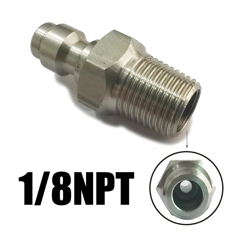 HPA Air Quick Disconnect Male Female Adaptor 8mm Fill Nipple High Pressure 1/8NPT 1/8BSP M10*1 M8*1 Stainless Steel