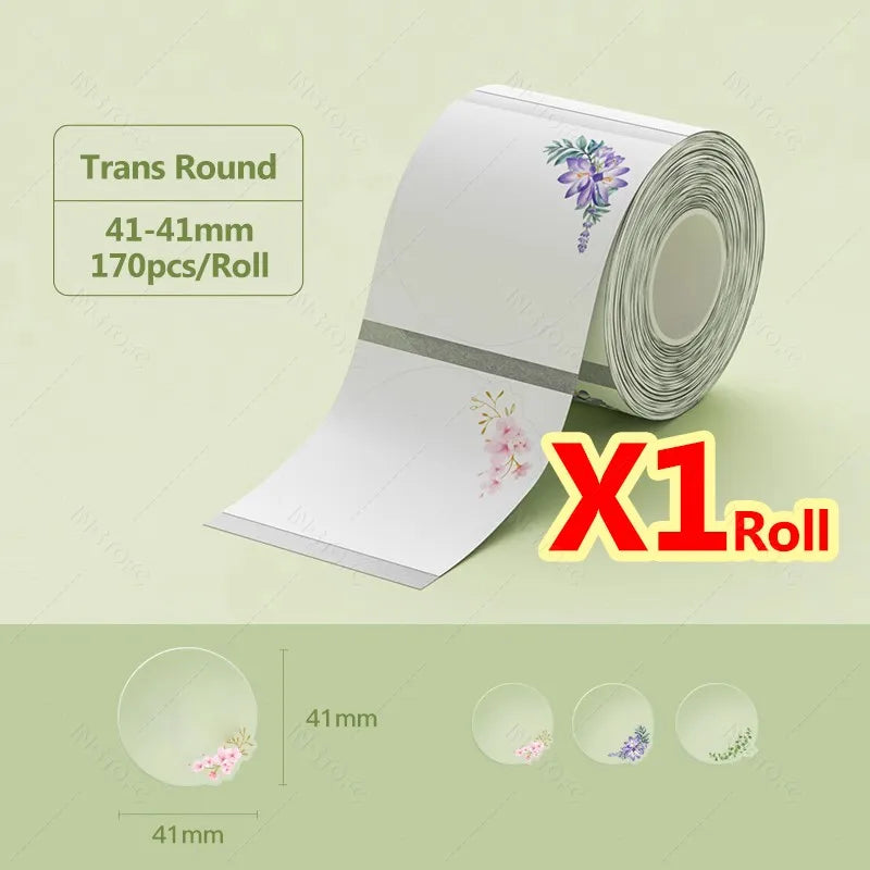NiiMBOT B21 B1 B3S Round Label Printing Sticker Self-adhesive Thermal Waterproof Digital Number Cake Sealing Sticker Paper ALPENZO