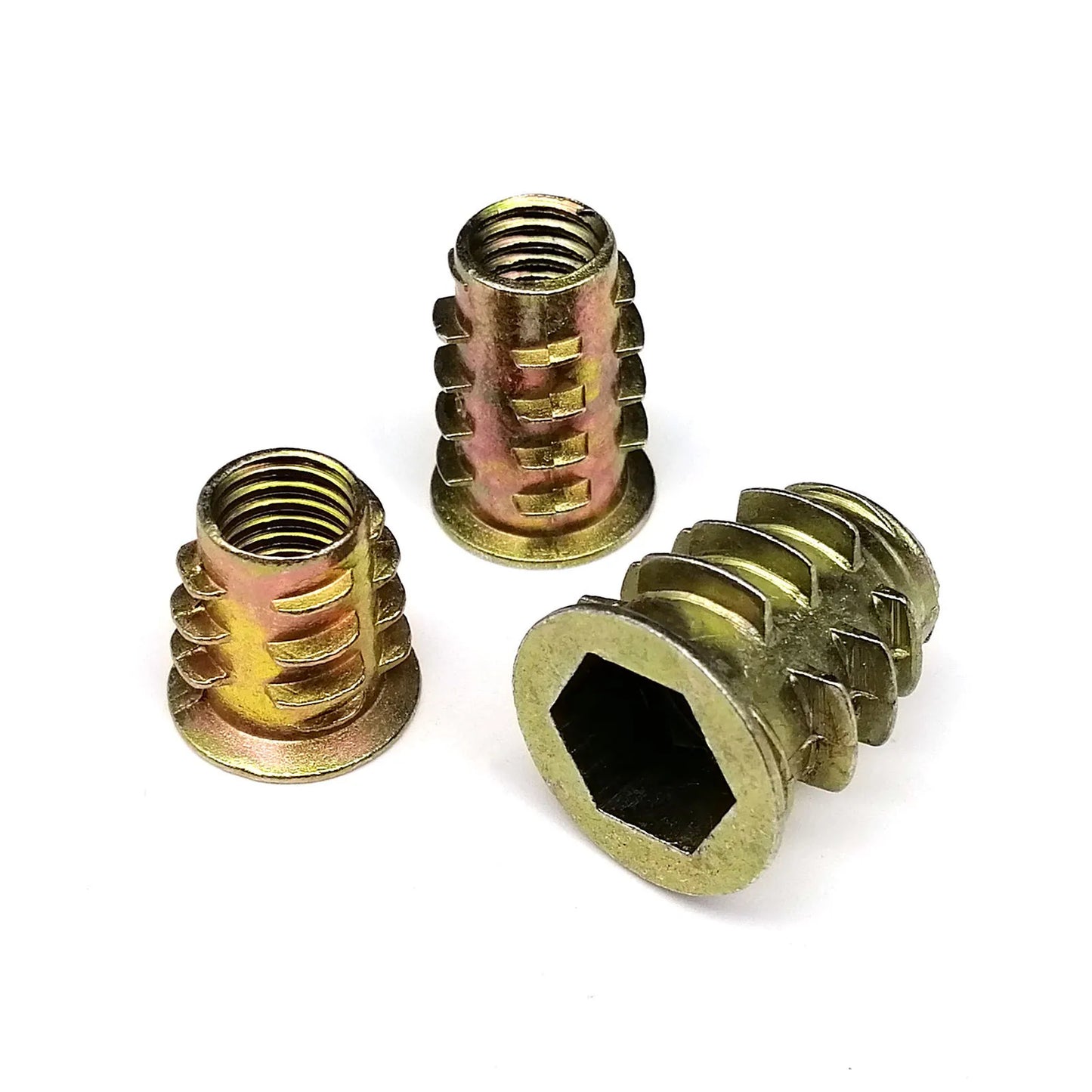 165/75/55pcs Threaded Insert Nut E-nut M4 M5 M6 M8 Set Kit For Wood Furniture Bed Cabinet Table Embedded Hex Hexagon Socket Head - ALPENZO