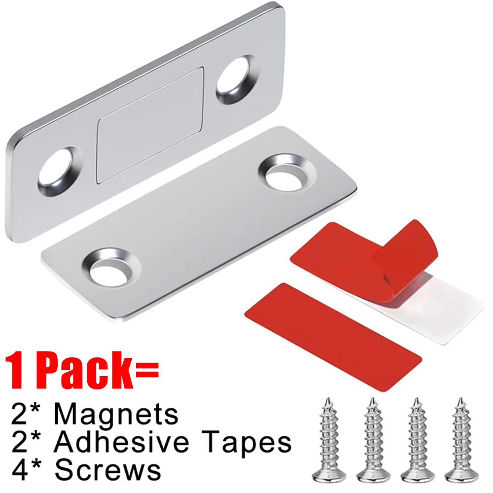 Magnetic Cabinet Catches Ultra Thin Door Strong Magnets Stopper Invisible Adhesive Drawer Magnet Lock for Kitchen Closet Closer - ALPENZO